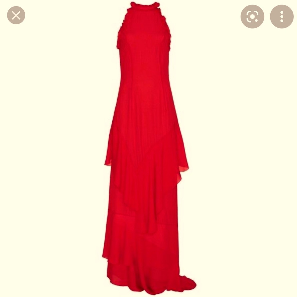 NWT Intermix Red Ruffle Gown - M - Picture 3 of 7